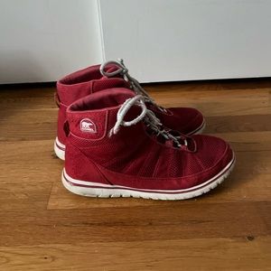 Sorel Women’s Tivoli Red Go High Top Sneaker Boot